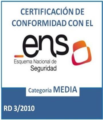 Certificado de conformidad con el Esquema Nacional de Seguridad