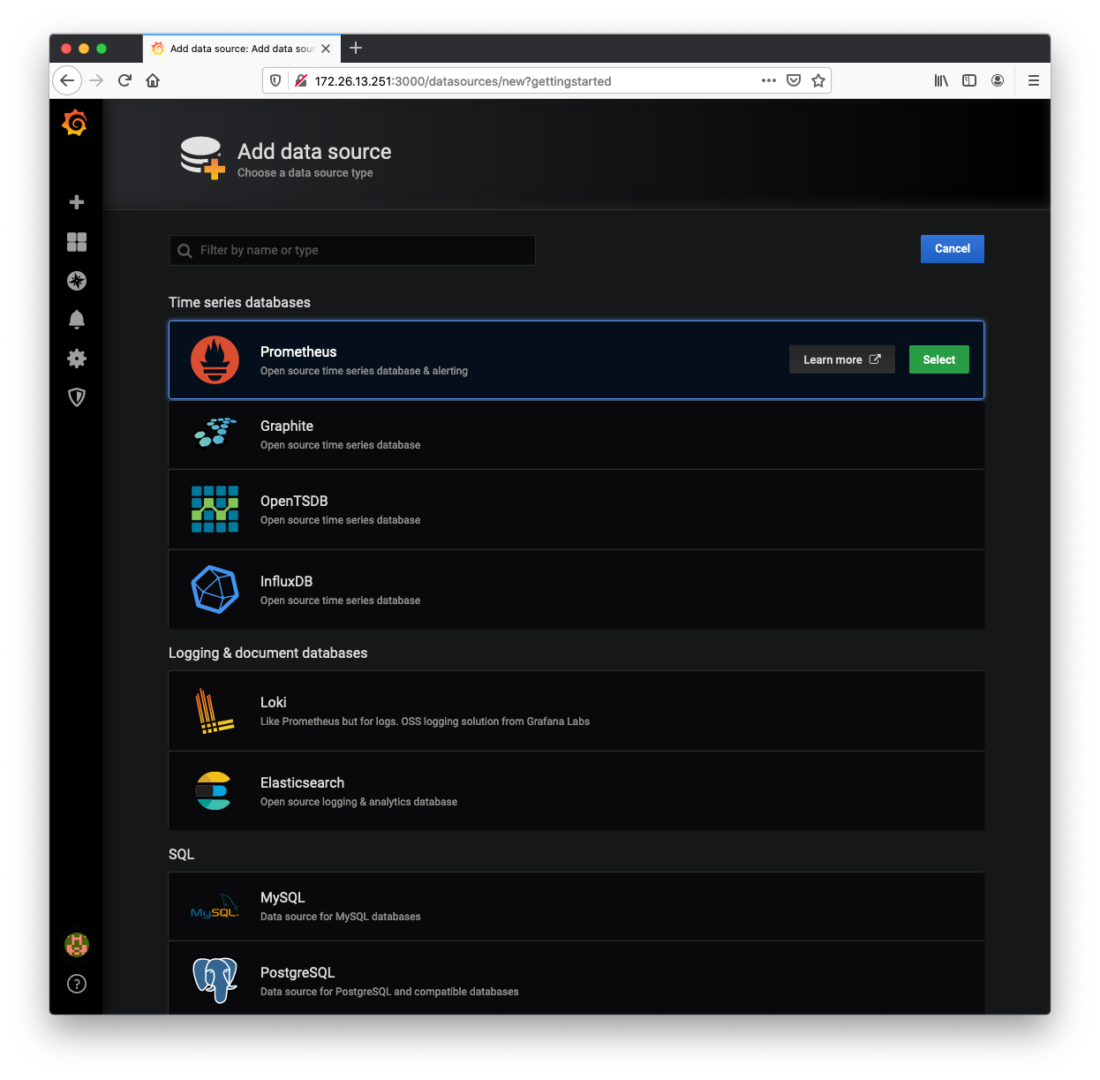 Configurando Prometheus como fuente de datos de Grafana (data source)