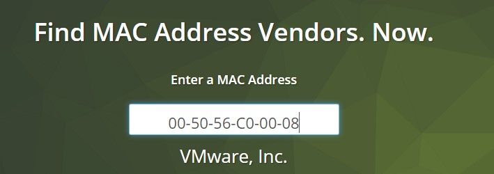 Buscador de MACs en Internet