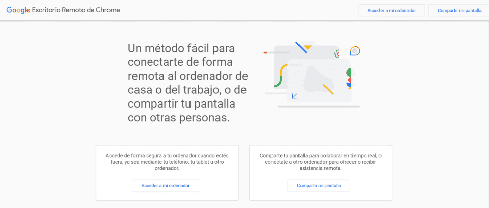 Escritorio Remoto de Google Chrome